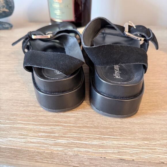 Jeffrey Campbell Hebrides Black Strappy Platform Sandals Size 6 - Picture 6 of 8